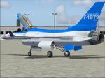 FS2004                   F-16 Thunder Blue Textures only